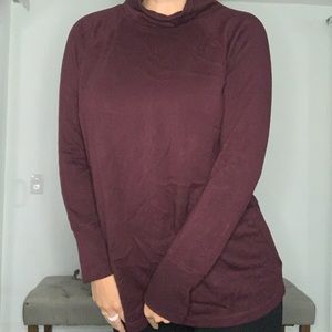 Kendall & Kylie Maroon Longsleeve Turtleneck- Size Medium